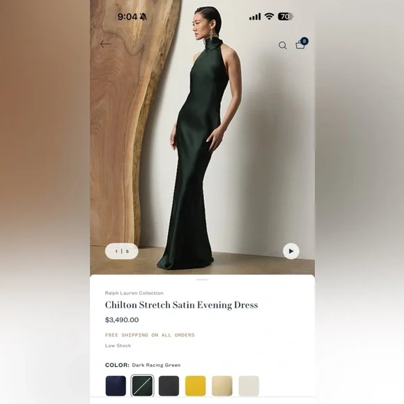chilton stretch satin evening dress Duntery Sweetheart Strapless A-Line Satin Maxi Dress With Slit, Navy-Blue main image 1